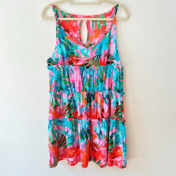 NEW Juicy Couture Tropical Palm Tiered Mini Dress , Size M - Picture 4 of 16